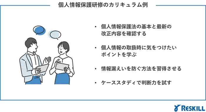 個人情報保護研修のカリキュラム例